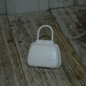 Fashion Doll toy Plastic Doll Purse, Vintage,  White Fashion Doll Flower Purse, Doll Purse, Mini Doll Purse, Memories, Daysgonebytreasures *