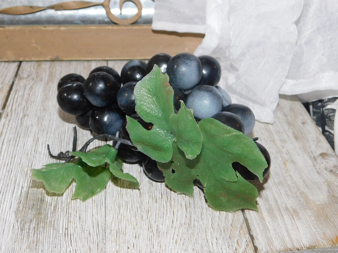 Fake Rubber Grapes Vintage Fake Grapes Grape Vintage Home Etsy