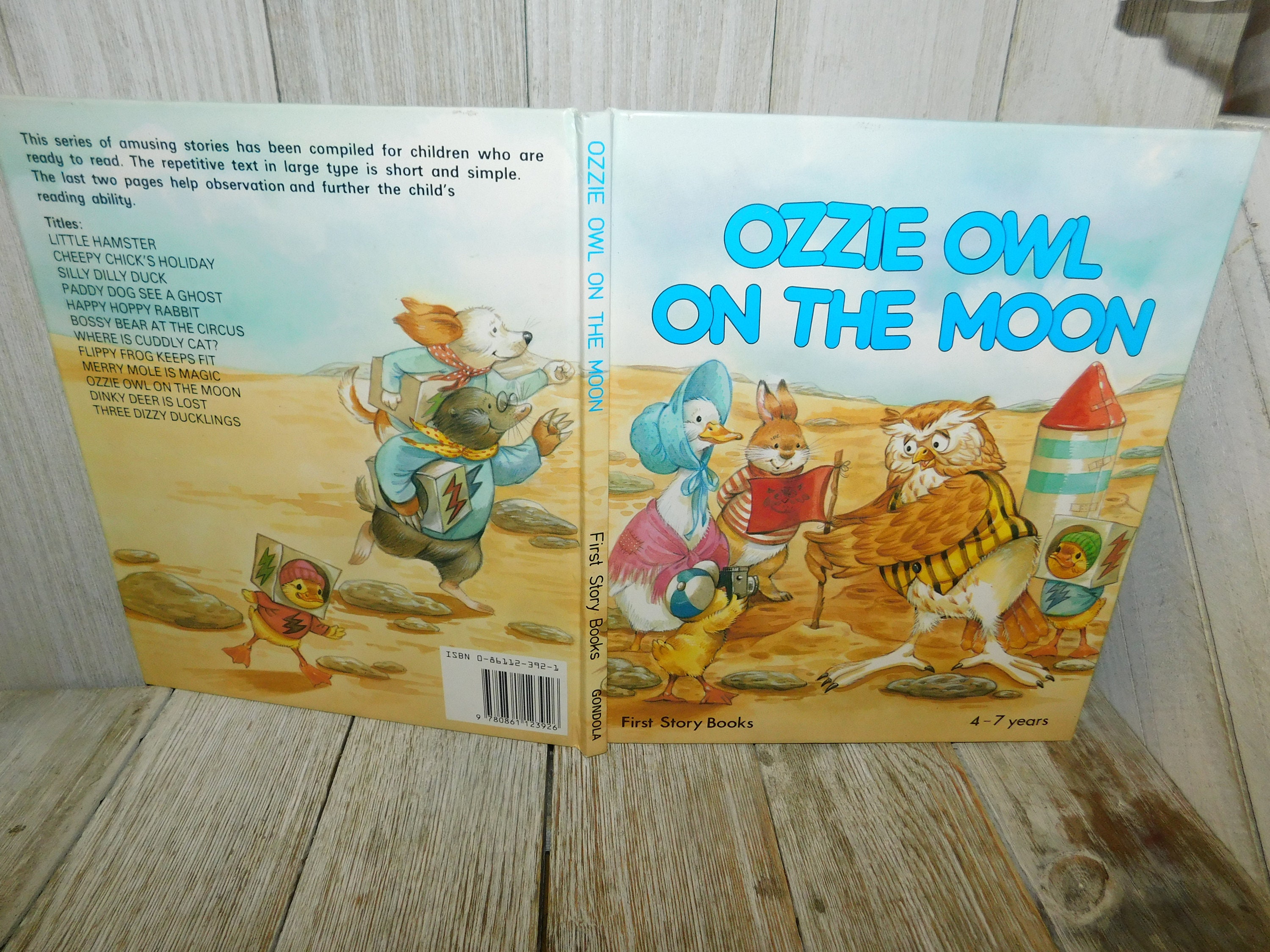 Ozzy the Owl on the Moon Book, First Story Book, Vintage Children's Book, Vintage Book, Memories