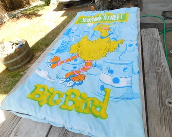 Big Bird Children's Sleeping Bag, Vintage Sleeping Bag, Character Sleeping Bag, Sleep Overs, Camping, Daysgonebytreasures *y