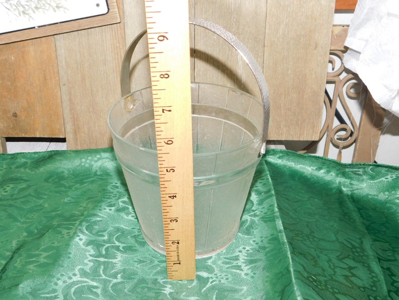 Vintage Glass Ice Bucket Barrel 1960s Ice Bucket Pot lucks Etsy