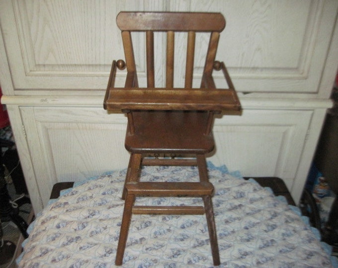 Vintage Wood Doll High Chair Sweet / Not Included in Sale Etsy