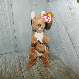Ty Kangaroo and Baby Pouch 96, Vtg Stuffed Animal, Ty Animals, Vintage Toy,  Vintage Toys, Memories, Gift, Daysgonebytreasures,*