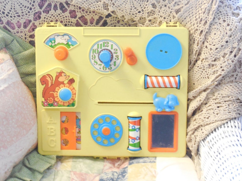 Vintage Baby Toy Vintage Crib Toy Gabriel Busy Box Activity Etsy