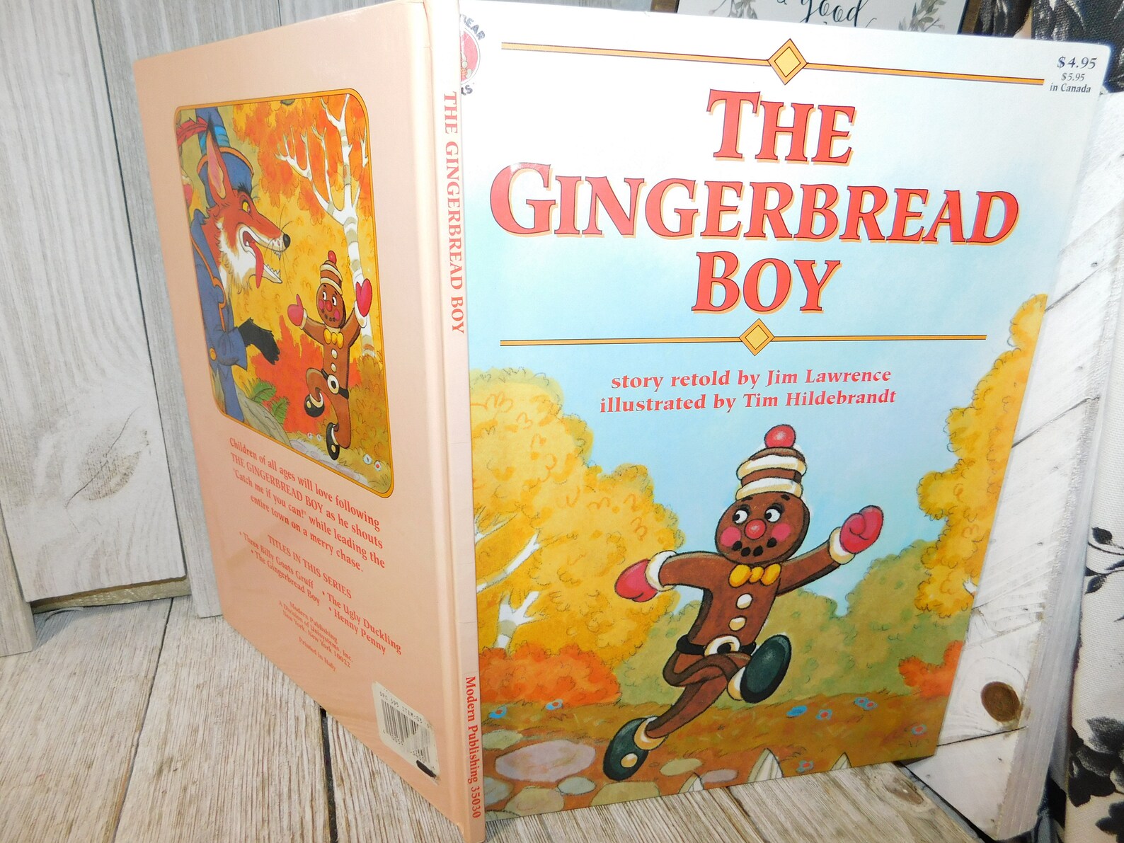 Vtg the Gingerbread Boy Story Retold by Jim Lawrence Etsy