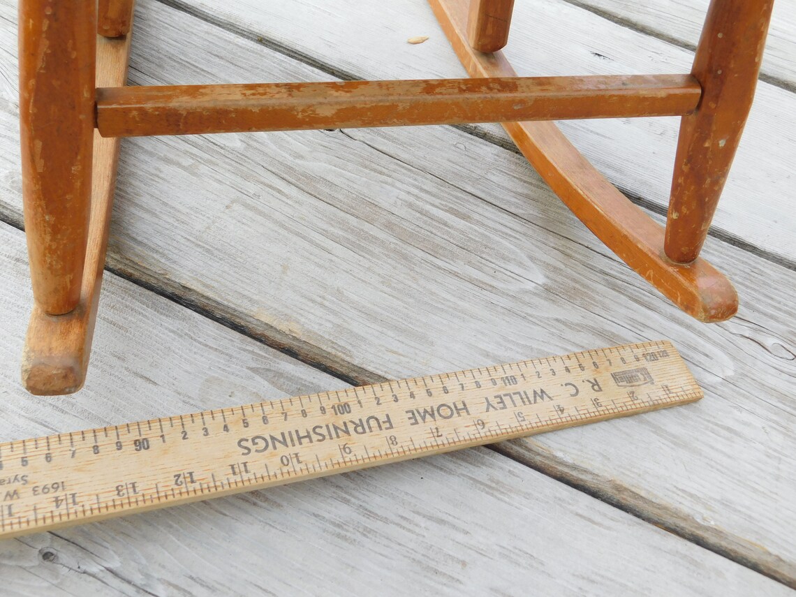 Vintage Wooden Childs Small Rocking Chair Vintage Toy Rocking | Etsy