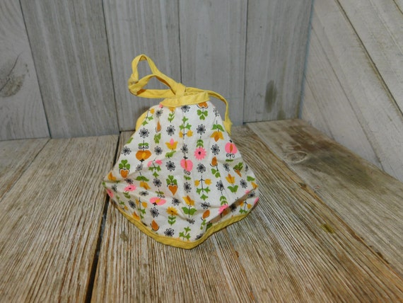 Doll Top, Small Pink Yellow white Flower Heart Doll Top, Vintage Doll Top, Flower Doll Top, Vintage doll Clothes, Daysgonebytreasures **