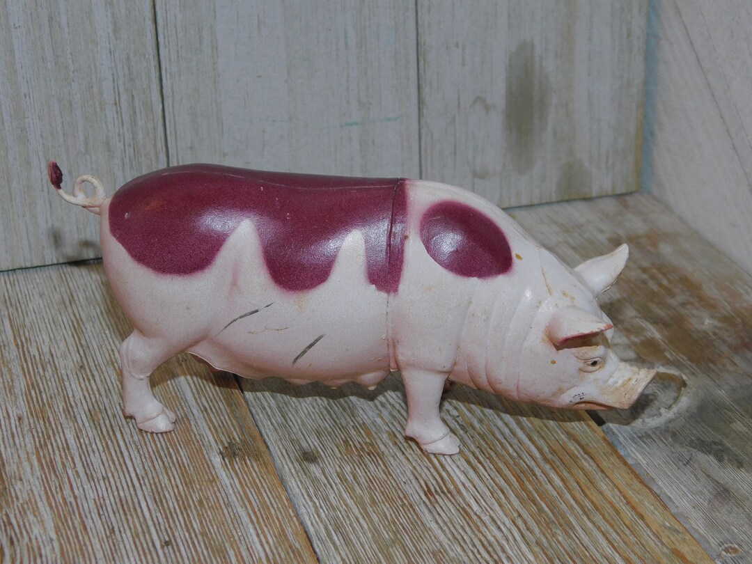 Vintage Rubber Toy Pig, Vintage Toy Pig, Farm Animal, Vintage Toys