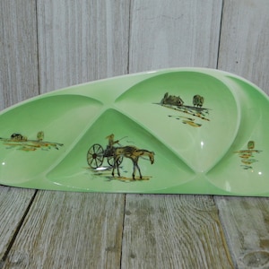 Asian Green Divided Dish Vintage Divided Dish Mint Green Asian Dish Asian Home Decor Vtg Table Ware Memories, Gift, Daysgonebytreasures *y