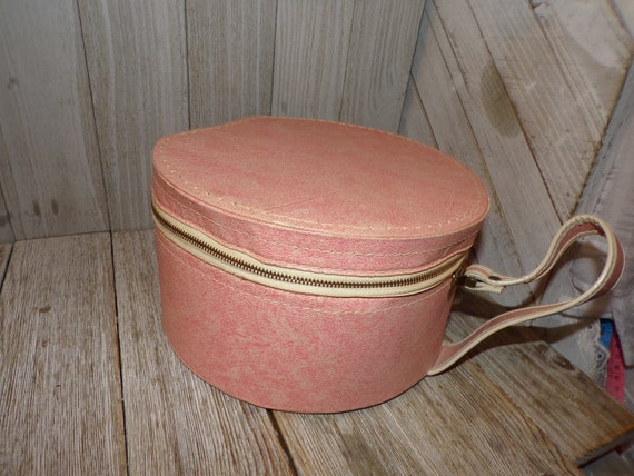 Vtg Light Pink Travel Bag,  Shoe Bag, Wig Bag, Sm… - image 4