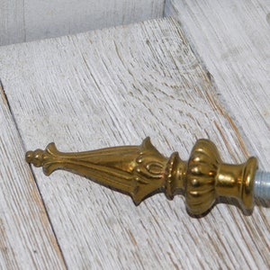 Vintage Brass Hollywood Regency Gold Clam Shell Adjustable Floor