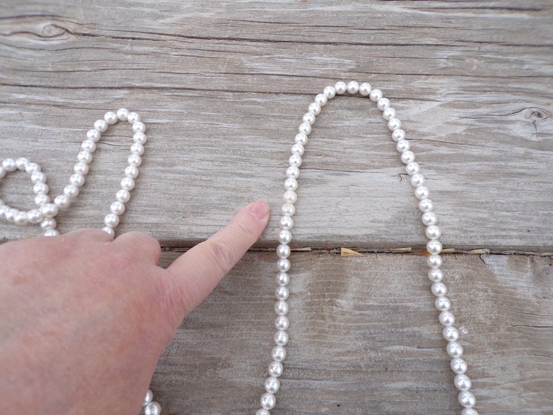 Long White Beaded Necklace, Vtg Bead Necklace, Vtg Jewelry, Women's Jewelry Gift Prop Memories Daysgonebytreasures *y image 4