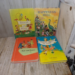 Vtg Reader Books, YOU PICK Listing Happiness Hills Book Sounds Around The Clock Fun and Fancy School Readers Memories Daysgonebytreasures
