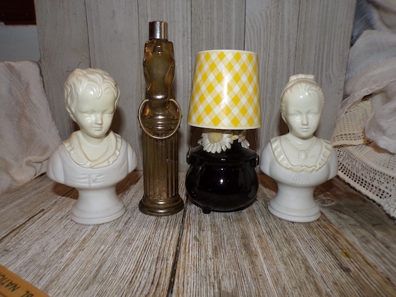 Avon Bottles YOU PICK Vintage Hearth Lamp Bird Of Paradise Avon Horse Bottle 1th Century Classic Figure Young Girl Boy Daysgonebytreasures y