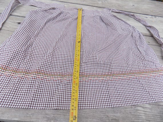 Apron Embroidery Gingham, - image 2