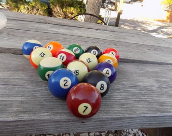 Pool Table Balls, Vintage 15, Vintage Pool Balls, Balls, Vintage home Décor, Vintage Games, Memories, Gift Prop Daysgonebytreasures