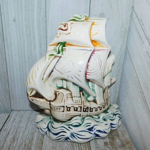 Ceramic Ship, Ship, Nautical Décor, Men Cave, Vintage Home Décor, Gift idea, Fathers Day Gift, Prop,  Daysgonebytreasures **