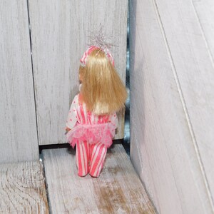 Vtg Kelly Peppermint Girl W Candy Cane Barbie Doll Pink White Outfit, Barbie Doll, Mattel Doll