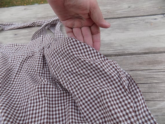 Apron Embroidery Gingham, - image 5