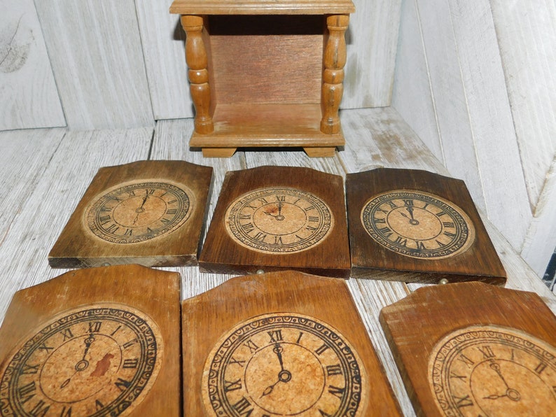 Clock Coaster, Coasters for Table, Kitschy Vintage Home Decor, Clock ...