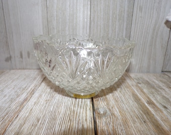 CANDLE HOLDER, Vtg Cut glass Candle Holder Bowl, Glass Candle Holder, Clear Glass, Memories, Gift, Prop, Daysgonebytreasures *y