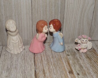 Vtg Angel Figurine YOU PICK LISTING Kissing Angel Couple Dreamsicle High Tea Angel Figurine Religion Memories Gift Prop Daysgonebytreasures