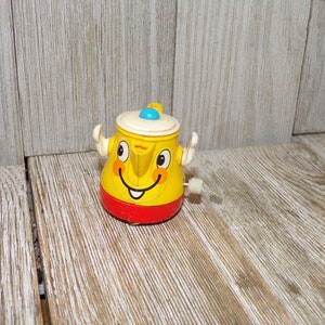 Wind Up Happy Face Teapot Singapore, Vtg Wind up Toy, Vtg Toys, Cake Topper, Memories, Gift, Prop, Daysgonebytreasures,