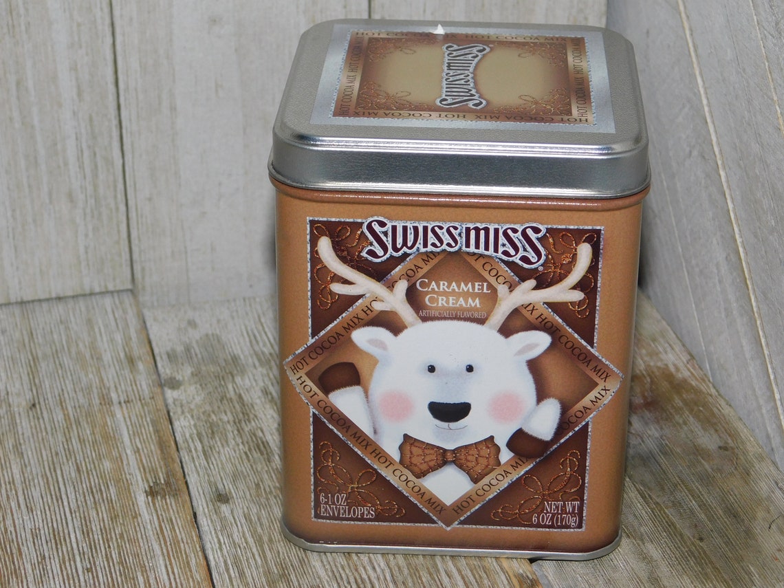 Vintage Swiss Tin Can Small Tin Can Storage Vintage Kitchen Etsy