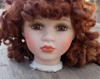 DOLL HEAD Curly Hair, Craft Project, Memories, Gift, Prop, Daysgonebytreasures