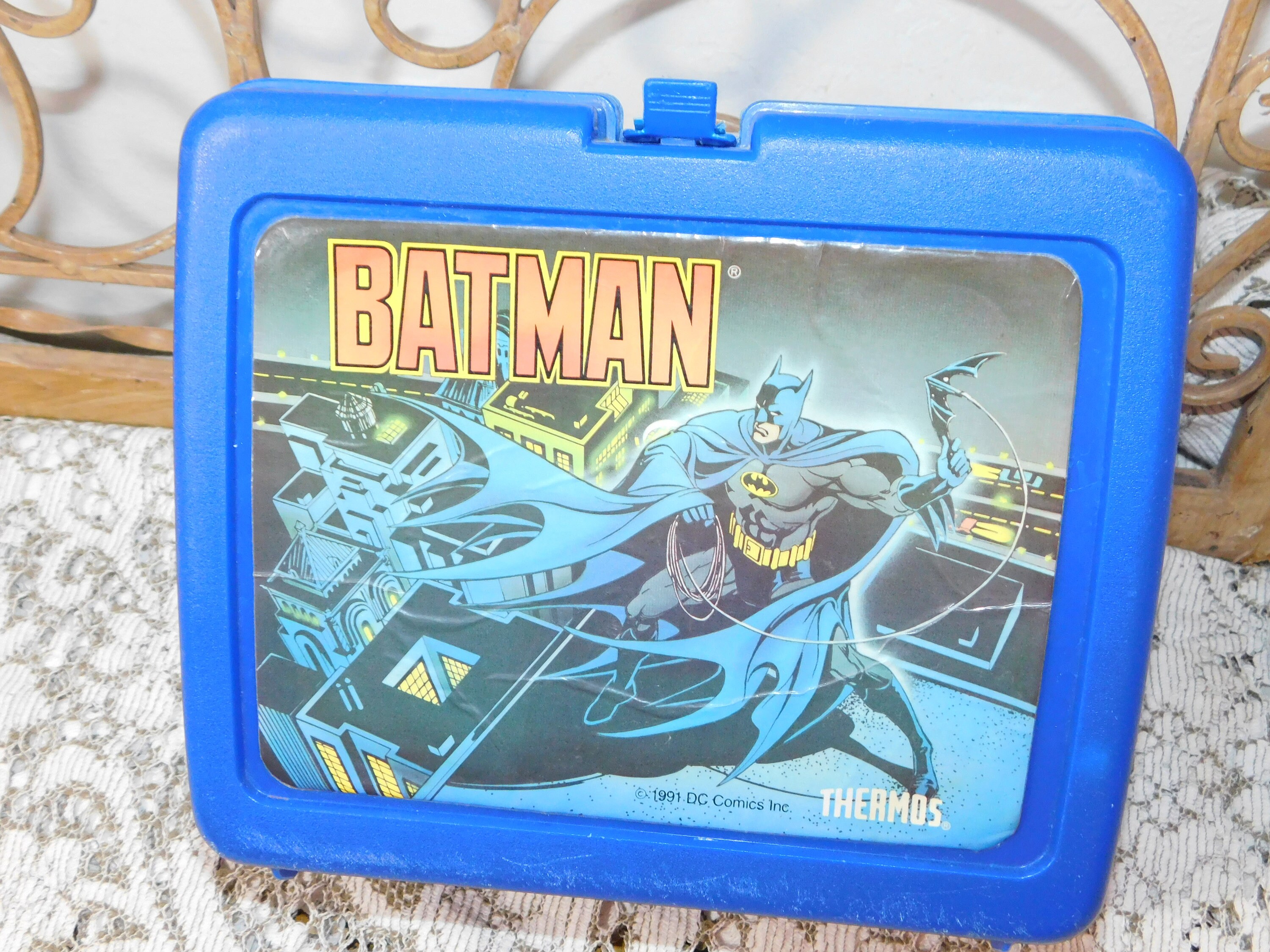 Batman 1991 DC Comics Lunch Box Vintage Plastic Lunch Box Etsy