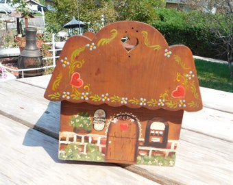 Caja de madera pintada a mano de Tole, caja vintage de Tole, almacenamiento, decoración vintage para el hogar, decoración de cocina campestre, Daysgonebytreasures *y