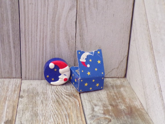 Avon Starry Night, Trinket Box, Moon Pin, Little … - image 1