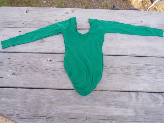 Green Dance Leotard, Ballet, Gymnastics, Ice Skating Outfit, Girls Clothes, Vtg Clothing, Memories, Gift, Prop, Daysgonebytreasures *