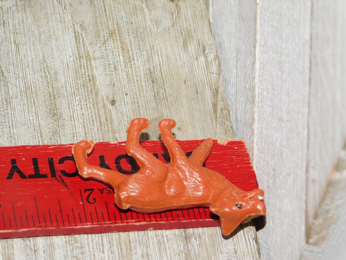 Vintage Toy Plastic Wolf Tiny Toy Plastic Wolf Vintage Etsy UK