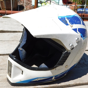 Vintage  HJC FGX Motorcycle Helmet, Vintage helmet, Motorcycle, Vintage Home Decor, Prop, Memories,  Daysgonebytreasures