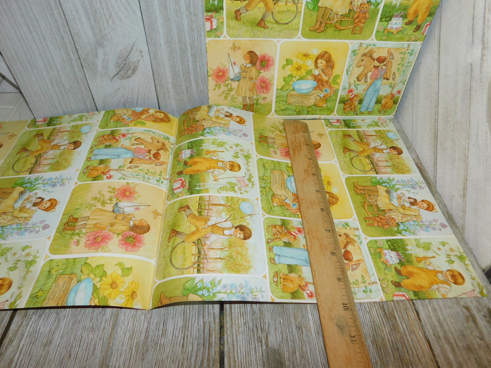 Current wrapping paper 79 vintage wrapping paper w children etsy
