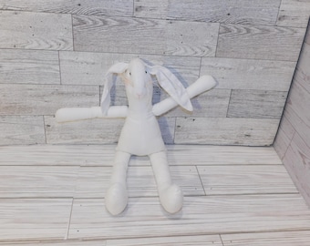 BUNNY Body For Crafts, Spring, Cloth Bunny Body, Vintage Plush, Memories, Gift, Prop, Daysgonebytreasures *y