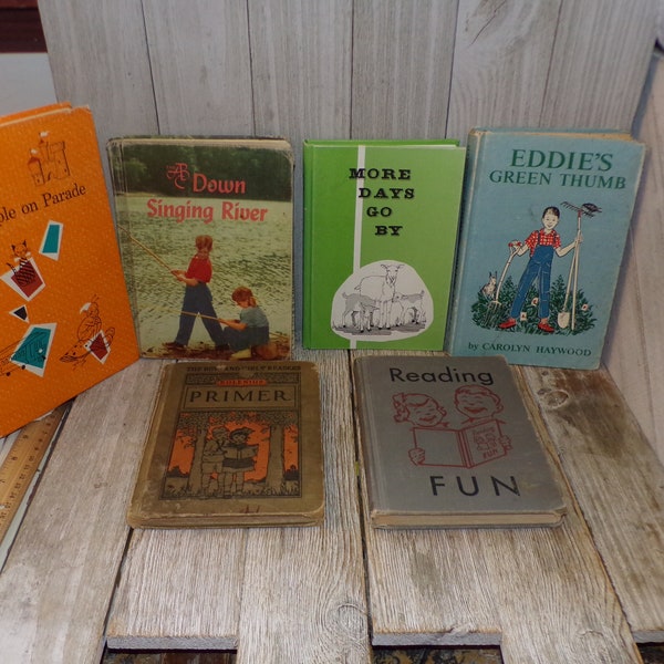 Vtg Children Reader Books YOUR CHOICE People on Parade The B Down Singing River More Days Go By Eddies Green Thumb Daysgonebytreasures *