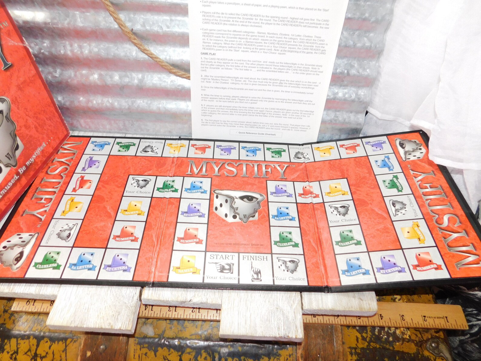 Mystify Board Game Be Baffled Be Amused Be Mystified 1997 Etsy