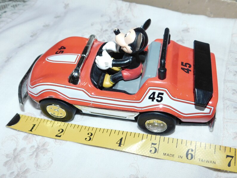 Mickey Mouse Convertible Red Sports Car 45 Mickey Mouse Red Etsy