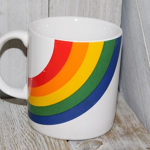 F.T.D.A Rainbow Mug, vintage coffee cup Mug, Coffee Mug, Rainbows, Gift, Vintage mug, Vintage Dishes, Gift, Daysgonebytreasures D**