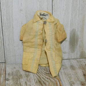 Barbie Yellow Plaid top, Vintage Barbie Clothes, Vintage Doll Clothes, Childhood Memories, Gift, Prop, Daysgonebytreasures @*
