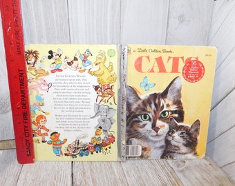 Vintage Golden Book Cats 1976, Laura French, Ill By Mel Crawford, Vintage Childrens Book Memories, Gift, Prop, Daysgonebytreasures