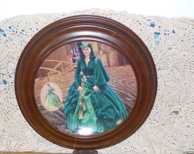 Bradford Exchange Plate W/wood Framegone With the Wind the Etsy