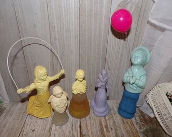 Vtg Avon Bottle, Balloon Boy Skip A Rope, Roaring Twenties Wild Rose Victorian, Angel Song Memories, Gift, Prop, Daysgonebytreasures, *