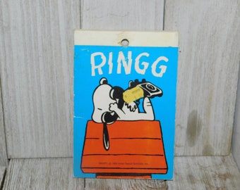 Peanuts Snoopy RINGG Writing Pad, 1980, Snoopy, Charlie Brown, Schulz, Childhood Memories, Gift Idea, Daysgonebytreasures **