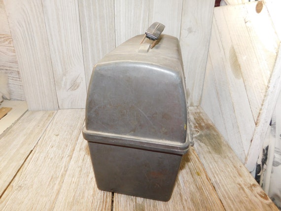 Vintage Plastic Lunch Box, Black Lunch Box, Charlie B… - Gem