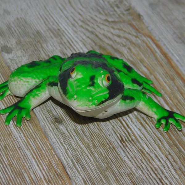 Vtg  Rubber Toy Frog, Nice Size Frog, Spotted Frog, Vint Toys, Toys, Rubber Toys, Zoo Animals, Gift Idea, Prop, Daysgonebytreasures *