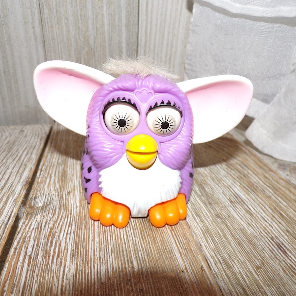 Vtg Furby Small Plastic Furby, Toy Furby, Vintage Toys, McDonalds Toy, Childhood Memories, Cake Topper, Gift, Daysgonebytreasures, *y