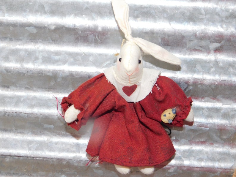 red stuffed bunny